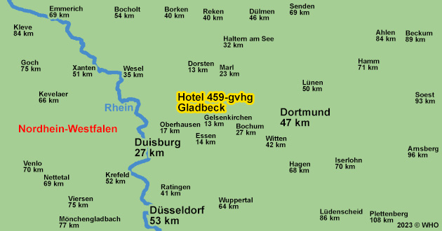 Urlaub in Gladbeck, Kurzurlaub im nrdlichen Ruhrgebiet in der Nhe von Duisburg, Essen, Oberhausen, Bottrop und Gelsenkirchen