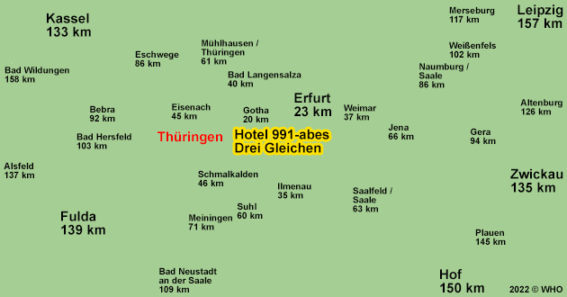 Kurzurlaub in der thringischen Burgenlandschaft der "Drei Gleichen", Urlaub bei Erfurt und Gotha